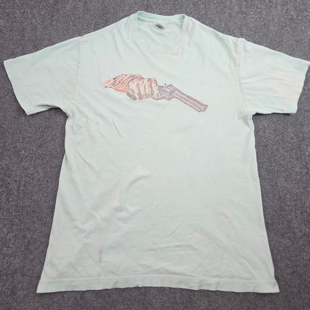 Crooks Castles Graphic TShirt L Mint Green Revolver Y2K Streetwear Grunge Skate